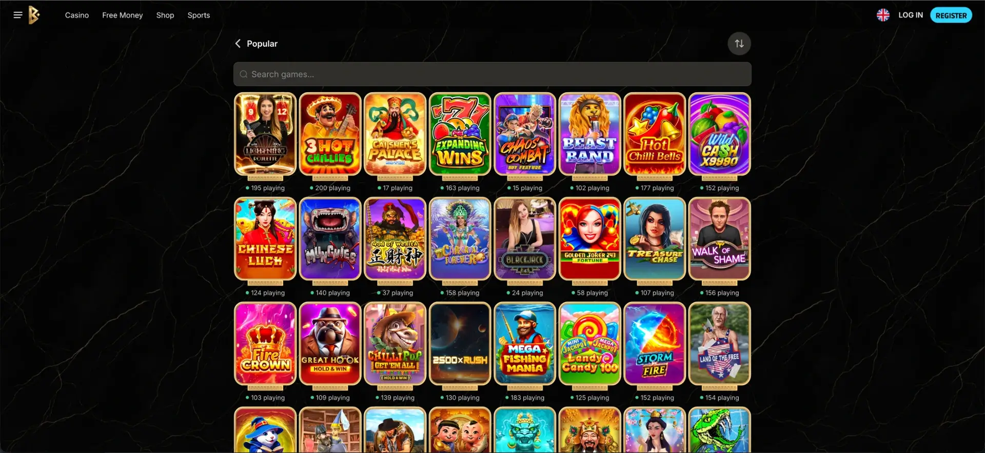 Popular games in the Betmica lobby